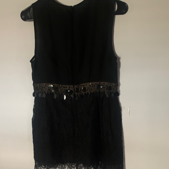 Nanette Lepore Black and Cream Dress with Sequins - Picture 6 of 7